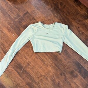 Nike Women's Mint Long Sleeve Crop Top